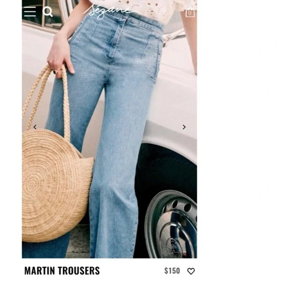 Sezane Martin Denim Jeans - Picture 2 of 16